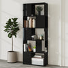 Stella Homewares Book Cabinet Room Divider High Gloss Black 60x24x155 cm