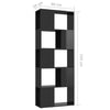 Stella Homewares Book Cabinet Room Divider High Gloss Black 60x24x155 cm