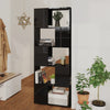 Stella Homewares Book Cabinet Room Divider High Gloss Black 60x24x155 cm