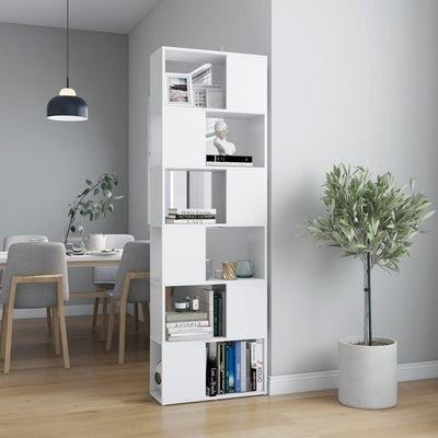 Stella Homewares Book Cabinet Room Divider White 60x24x186 cm