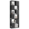 Stella Homewares Book Cabinet Room Divider High Gloss Grey 60x24x186 cm