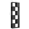 Stella Homewares Book Cabinet Room Divider High Gloss Grey 60x24x186 cm