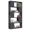 Stella Homewares Book Cabinet Room Divider Grey 80x24x155 cm Engineered Wood