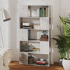 Stella Homewares Book Cabinet Room Divider Concrete Grey 80x24x155 cm Engineered Wood