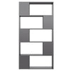Stella Homewares Book Cabinet Room Divider High Gloss Grey 80x24x155 cm Engineered Wood