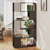 Stella Homewares Book Cabinet Room Divider High Gloss Grey 80x24x155 cm Engineered Wood