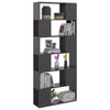 Stella Homewares Book Cabinet Room Divider Grey 80x24x186 cm Engineered Wood