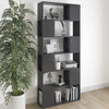 Stella Homewares Book Cabinet Room Divider Grey 80x24x186 cm Engineered Wood