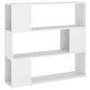 Stella Homewares Book Cabinet Room Divider White 100x24x94 cm