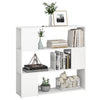 Stella Homewares Book Cabinet Room Divider White 100x24x94 cm