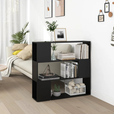 Stella Homewares Book Cabinet Room Divider Black 100x24x94 cm