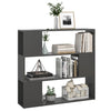 Stella Homewares Book Cabinet Room Divider High Gloss Grey 100x24x94 cm