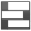 Stella Homewares Book Cabinet Room Divider High Gloss Grey 100x24x94 cm