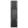 Stella Homewares Book Cabinet Room Divider High Gloss Grey 100x24x94 cm