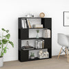Stella Homewares Book Cabinet Room Divider Black 100x24x124 cm