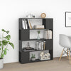 Stella Homewares Book Cabinet Room Divider Grey 100x24x124 cm