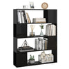 Stella Homewares Book Cabinet Room Divider High Gloss Black 100x24x124 cm