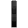 Stella Homewares Book Cabinet Room Divider High Gloss Black 100x24x124 cm