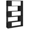 Stella Homewares Book Cabinet Room Divider Black 100x24x155 cm Engineered Wood