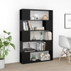 Stella Homewares Book Cabinet Room Divider Black 100x24x155 cm Engineered Wood