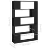 Stella Homewares Book Cabinet Room Divider Black 100x24x155 cm Engineered Wood