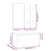 Stella Homewares Hallway Furniture Set White Engineered Wood