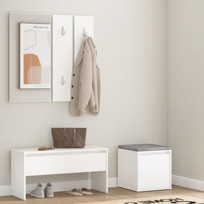 Stella Homewares Hallway Furniture Set White Engineered Wood