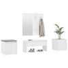 Stella Homewares Hallway Furniture Set White Engineered Wood