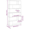 Stella Homewares Book Cabinet Room Divider White 100x24x188 cm