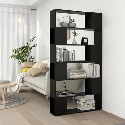 Stella Homewares Book Cabinet Room Divider Black 100x24x188 cm