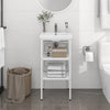 Stella Homewares Bathroom Washbasin Frame White 40x38x83 cm Iron