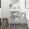 Stella Homewares Bathroom Washbasin Frame White 59x38x83 cm Iron