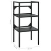 Stella Homewares Bathroom Washbasin Frame Black 40x38x83 cm Iron
