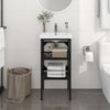 Stella Homewares Bathroom Washbasin Frame Black 40x38x83 cm Iron