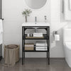 Stella Homewares Bathroom Washbasin Frame Black 59x38x83 cm Iron