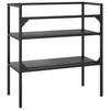 Stella Homewares Bathroom Washbasin Frame Black 79x38x83 cm Iron