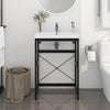 Stella Homewares Bathroom Washbasin Frame Black 59x38x83 cm Iron