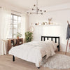 Stella Homewares Bed Frame without Mattress Black Solid Wood 90x190 cm