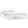 Stella Homewares Bed Frame without Mattress White Solid Wood 135x190 cm