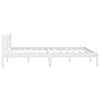 Stella Homewares Bed Frame without Mattress White Solid Wood 135x190 cm