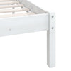 Stella Homewares Bed Frame without Mattress White Solid Wood 135x190 cm