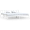 Stella Homewares Bed Frame without Mattress White Solid Wood 183x203 cm King