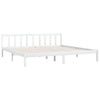 Stella Homewares Bed Frame without Mattress White Solid Wood 183x203 cm King