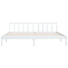 Stella Homewares Bed Frame without Mattress White Solid Wood 183x203 cm King