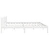 Stella Homewares Bed Frame without Mattress White Solid Wood 183x203 cm King