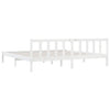 Stella Homewares Bed Frame without Mattress White Solid Wood 183x203 cm King