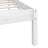 Stella Homewares Bed Frame without Mattress White Solid Wood 183x203 cm King