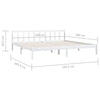 Stella Homewares Bed Frame without Mattress White Solid Wood 183x203 cm King