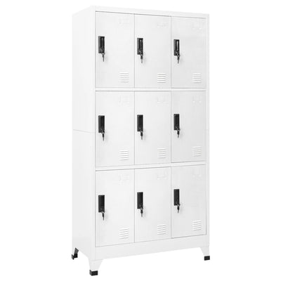 Stella Homewares Locker Cabinet White 90x45x180 cm Steel