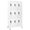 Stella Homewares Locker Cabinet White 90x45x180 cm Steel